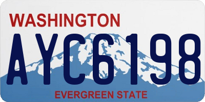 WA license plate AYC6198