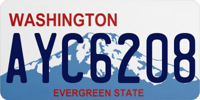 WA license plate AYC6208