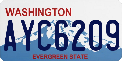 WA license plate AYC6209