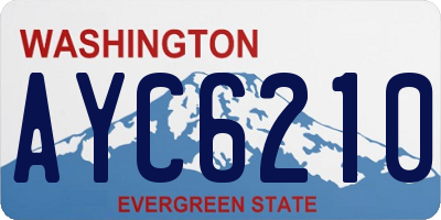 WA license plate AYC6210
