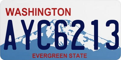 WA license plate AYC6213