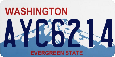 WA license plate AYC6214