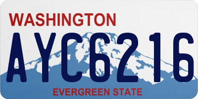 WA license plate AYC6216