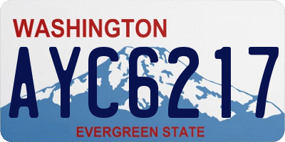 WA license plate AYC6217