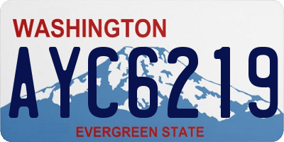 WA license plate AYC6219