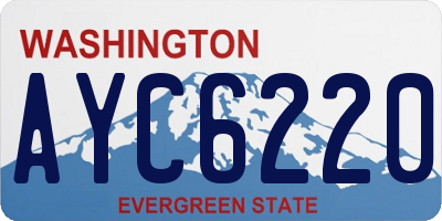 WA license plate AYC6220