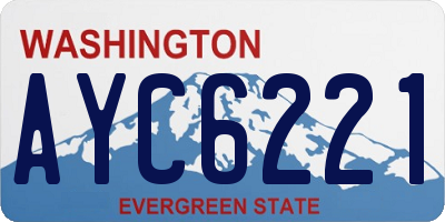 WA license plate AYC6221