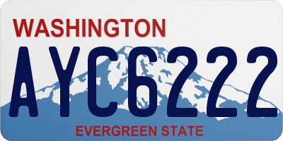 WA license plate AYC6222