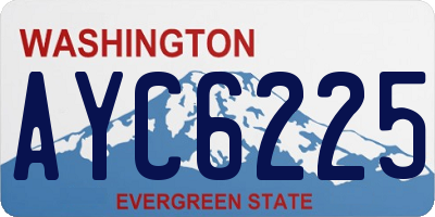 WA license plate AYC6225
