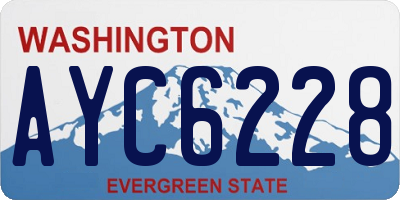 WA license plate AYC6228