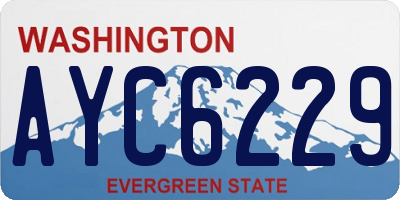 WA license plate AYC6229
