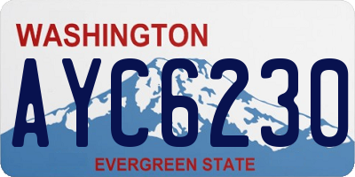 WA license plate AYC6230