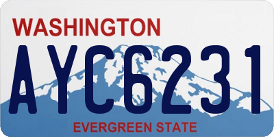 WA license plate AYC6231