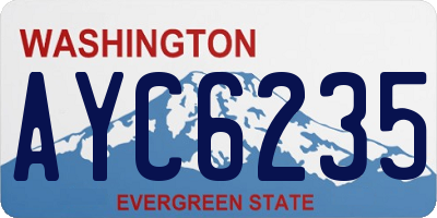 WA license plate AYC6235