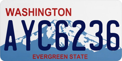 WA license plate AYC6236