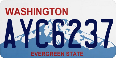 WA license plate AYC6237