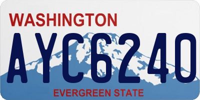 WA license plate AYC6240