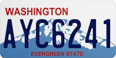 WA license plate AYC6241