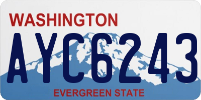 WA license plate AYC6243