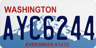 WA license plate AYC6244
