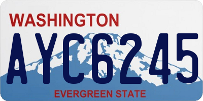 WA license plate AYC6245