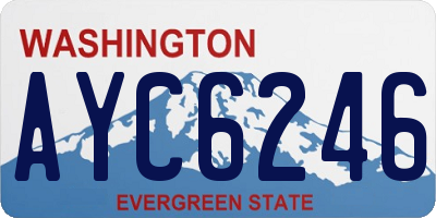 WA license plate AYC6246