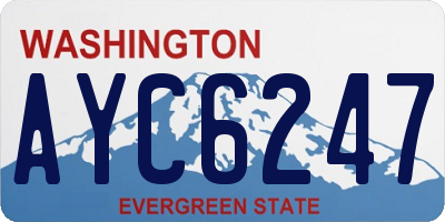 WA license plate AYC6247