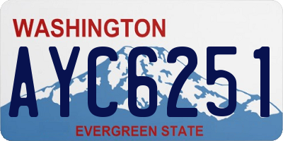 WA license plate AYC6251