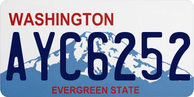 WA license plate AYC6252