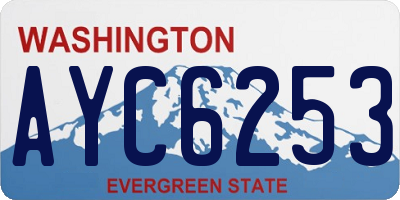 WA license plate AYC6253