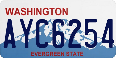 WA license plate AYC6254