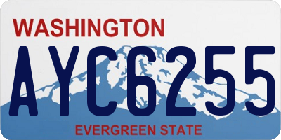 WA license plate AYC6255