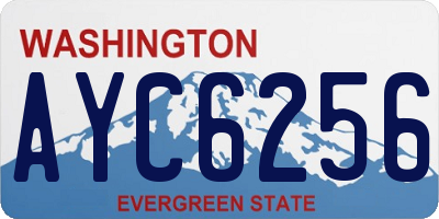 WA license plate AYC6256