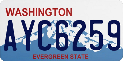 WA license plate AYC6259