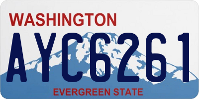 WA license plate AYC6261
