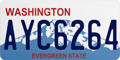 WA license plate AYC6264