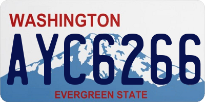 WA license plate AYC6266