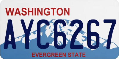 WA license plate AYC6267