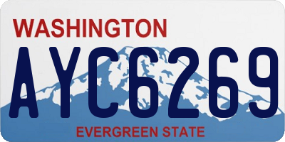 WA license plate AYC6269
