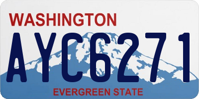 WA license plate AYC6271