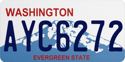 WA license plate AYC6272