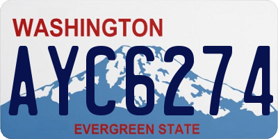 WA license plate AYC6274