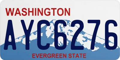 WA license plate AYC6276