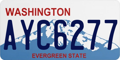 WA license plate AYC6277