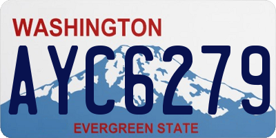 WA license plate AYC6279