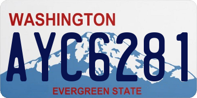 WA license plate AYC6281