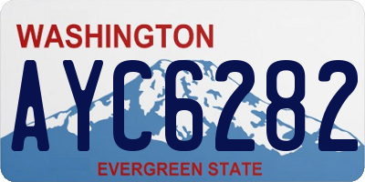 WA license plate AYC6282