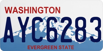 WA license plate AYC6283