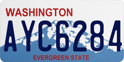 WA license plate AYC6284
