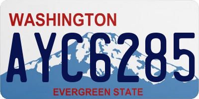 WA license plate AYC6285